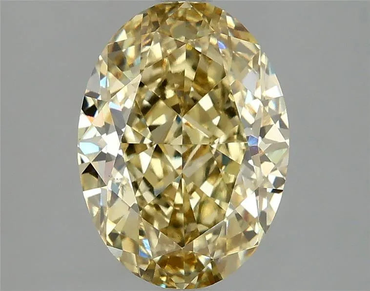3.10ct Oval Lab Grown Diamond (Colour Fancy Intense Yellow, Clarity VS1, IGI Certified)