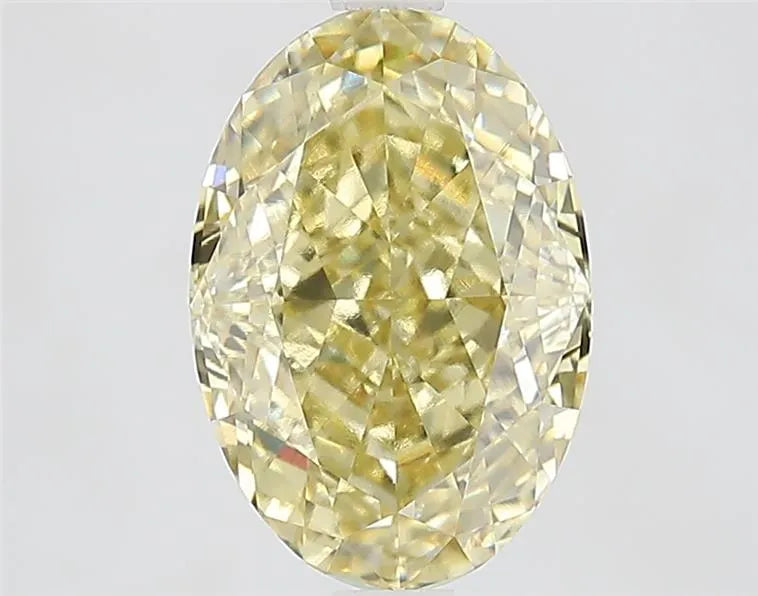3.10ct Oval Lab Grown Diamond (Colour Fancy Intense Yellow, Clarity VVS2, IGI Certified)