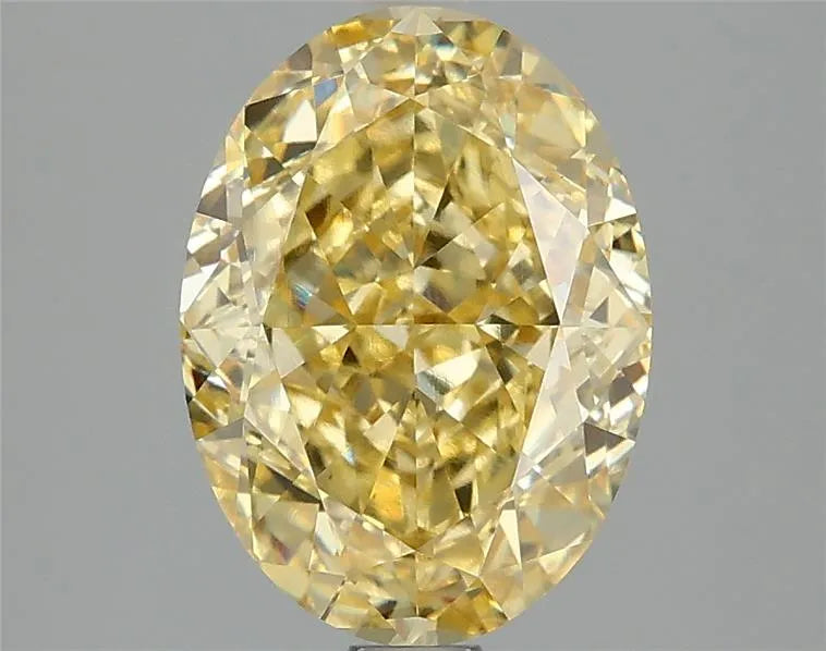 3.10ct Oval Lab Grown Diamond (Colour Fancy Vivid Yellow, Clarity VS1, IGI Certified)