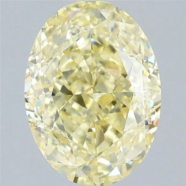 3.10ct Oval Lab Grown Diamond (Colour Fancy Yellow, Clarity VVS2, IGI Certified)