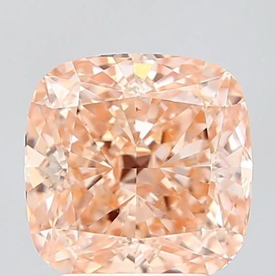 3.11ct Cushion modified Lab Grown Diamond (Colour Fancy Intense Orange Pink, Clarity VS1, IGI Certified)