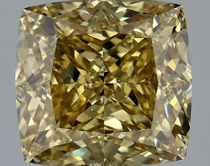 3.11ct Cushion modified Lab Grown Diamond (Colour Fancy Yellow, Clarity VS2, IGI Certified)