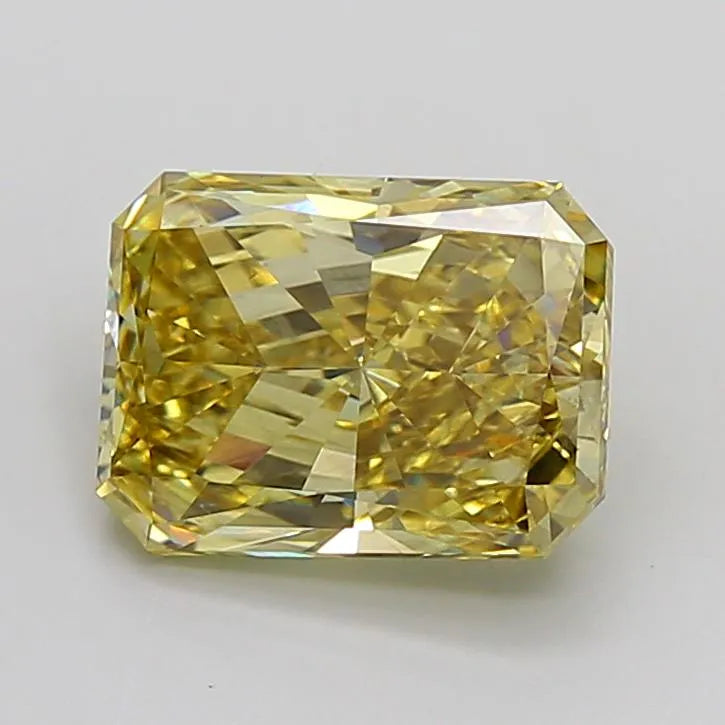 3.12ct Radiant Lab Grown Diamond (Colour Fancy Vivid Yellow, Clarity VS1, Uncertified)