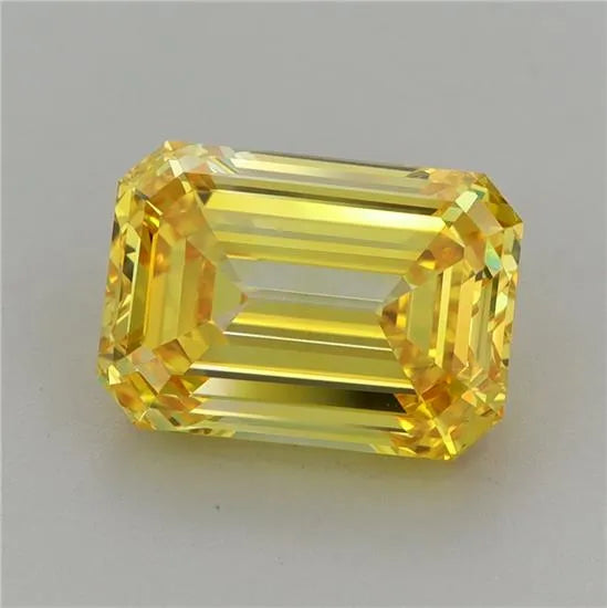 3.13ct Emerald Lab Grown Diamond (Colour Fancy Vivid Yellow, Clarity VVS1, IGI Certified)