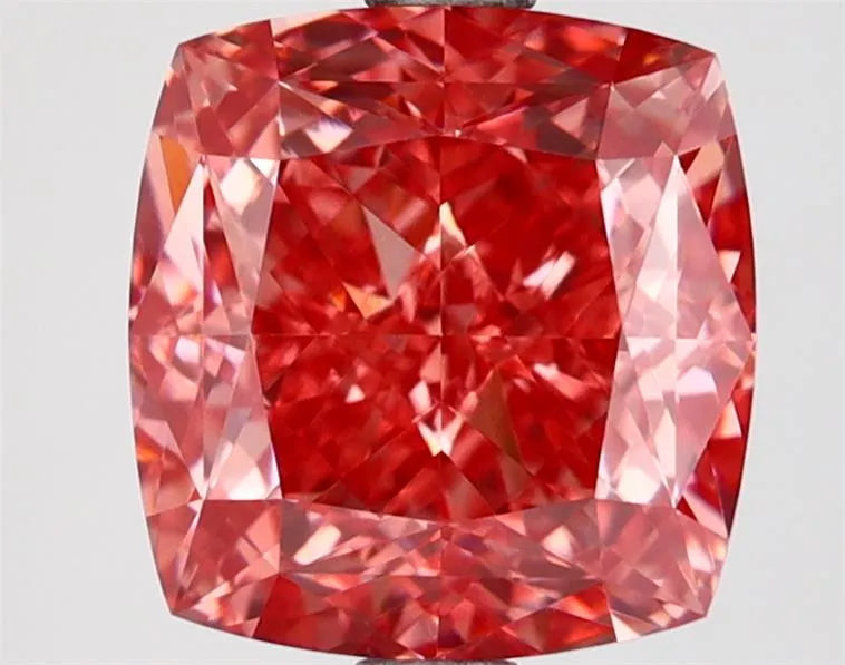 3.14ct Cushion modified Lab Grown Diamond (Colour Fancy Vivid Pink, Clarity VVS2, IGI Certified)