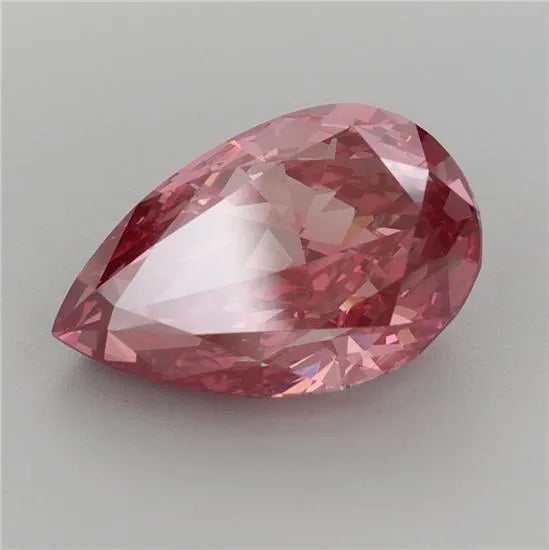 3.14ct Pear Lab Grown Diamond (Colour Fancy Vivid Pink, Clarity VVS2, IGI Certified)