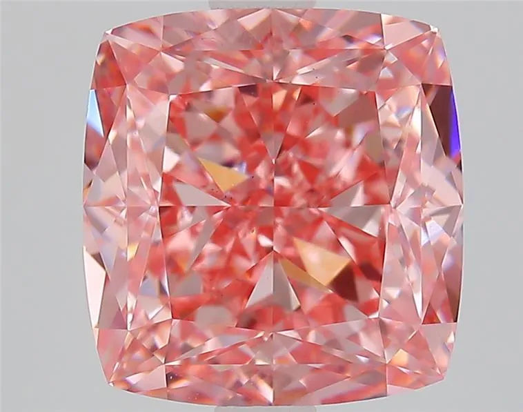 3.15ct Cushion modified Lab Grown Diamond (Colour Fancy Vivid Pink, Clarity VS1, IGI Certified)