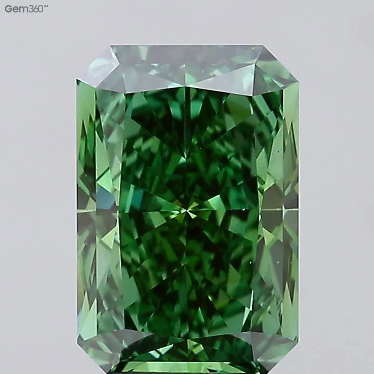 3.15ct Radiant Lab Grown Diamond (Colour Fancy Vivid Green, Clarity VS1, IGI Certified)