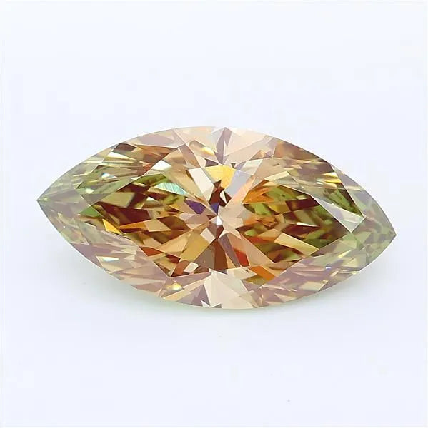 3.16ct Marquise Lab Grown Diamond (Colour Fancy Brown Green, Clarity VVS2, IGI Certified)
