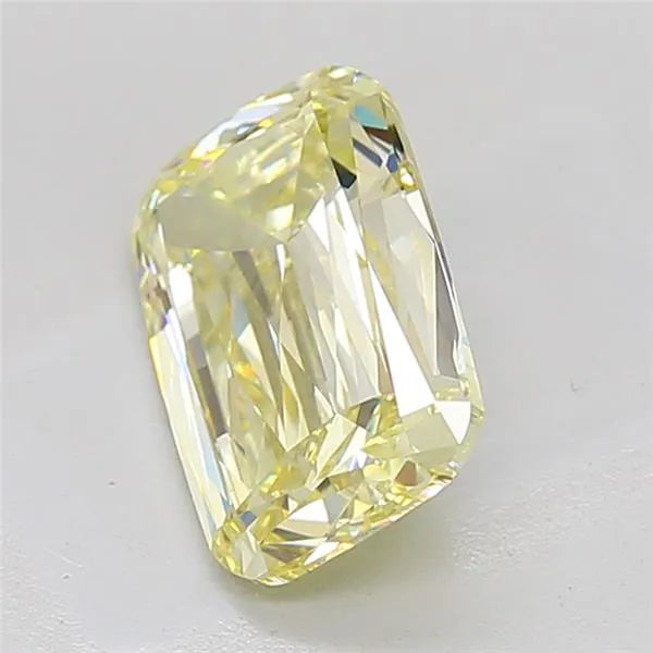 3.17ct Cushion modified Lab Grown Diamond (Colour Fancy Light Yellow, Clarity VVS2, IGI Certified)