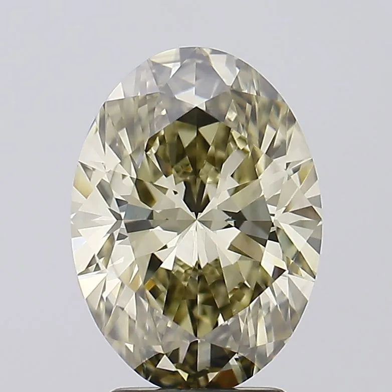 3.17ct Oval Lab Grown Diamond (Colour Fancy Light Brownish Yellow, Clarity VS1, IGI Certified)