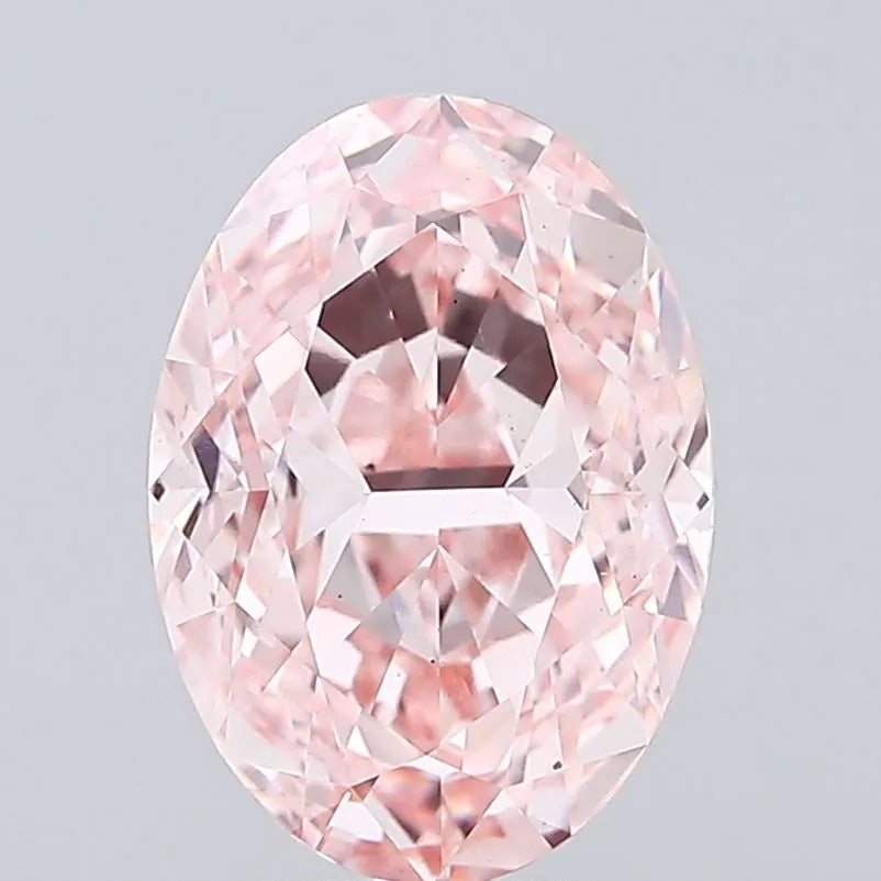 3.17ct Oval Lab Grown Diamond (Colour Fancy Vivid Pink, Clarity VS2, IGI Certified)