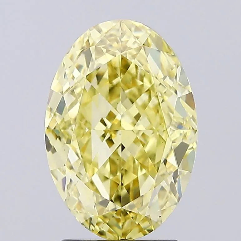 3.18ct Oval Lab Grown Diamond (Colour Fancy Vivid Yellow, Clarity VS1, IGI Certified)