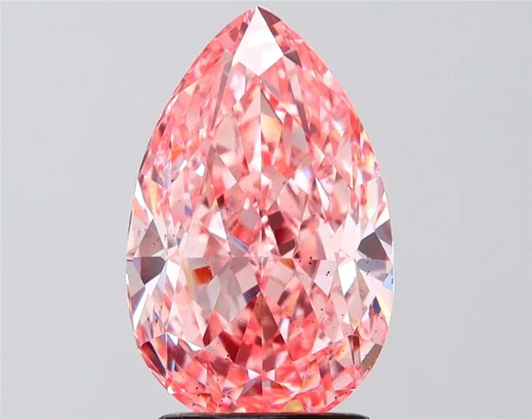 3.18ct Pear Lab Grown Diamond (Colour Fancy Vivid Pink, Clarity SI1, IGI Certified)