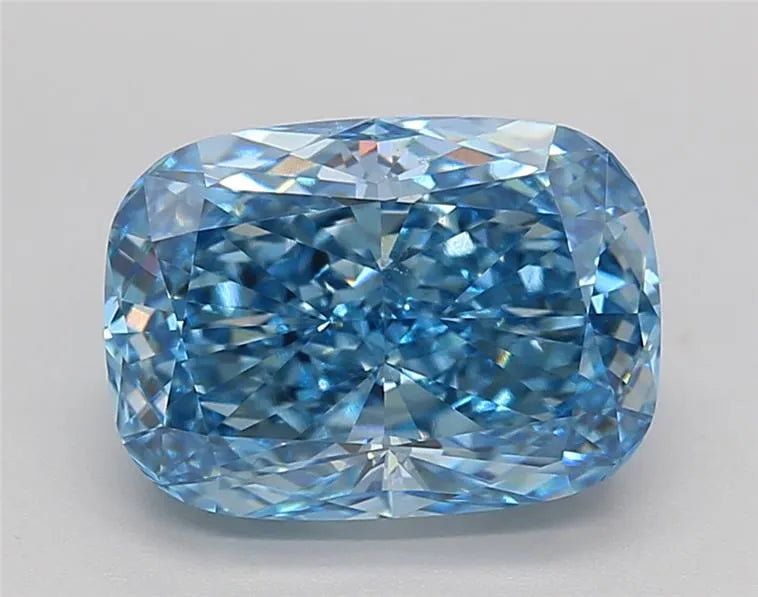 3.20ct Cushion brilliant Lab Grown Diamond (Colour Fancy Blue, Clarity VS1, Cut GD, IGI Certified)