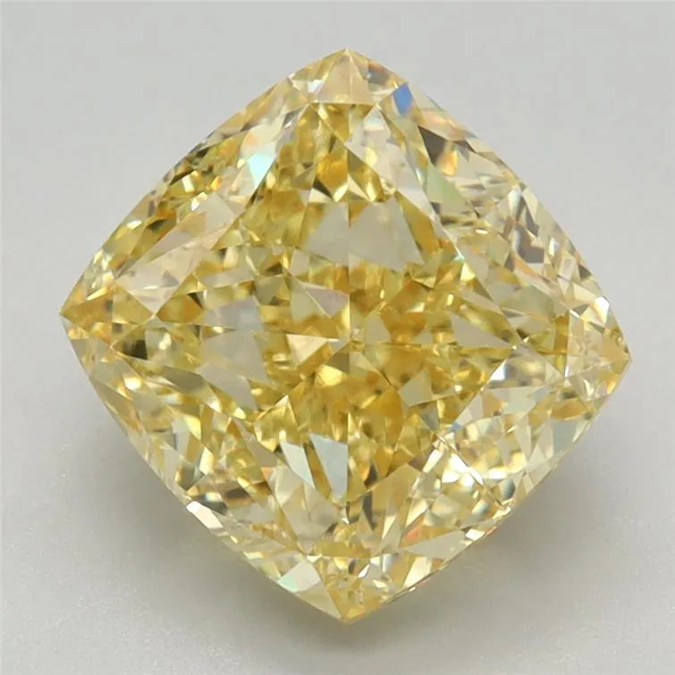 3.20ct Cushion modified Lab Grown Diamond (Colour Fancy Intense Yellow, Clarity VVS1, IGI Certified)