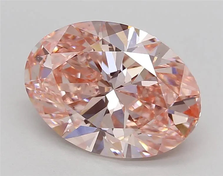 3.20ct Oval Lab Grown Diamond (Colour Fancy Pink, Clarity VS1, Cut GD, IGI Certified)