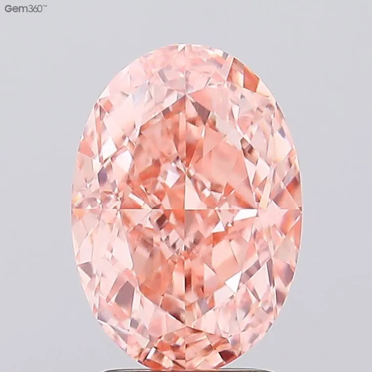 3.21ct Oval Lab Grown Diamond (Colour Fancy Intense Pink, Clarity VVS2, IGI Certified)