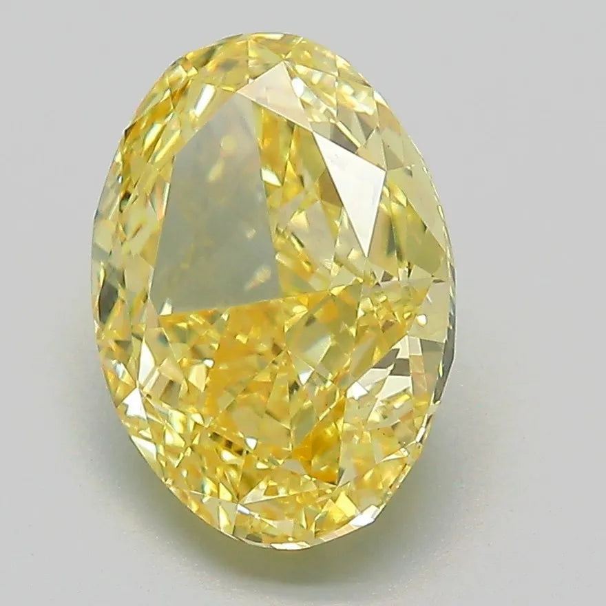 3.21ct Oval Lab Grown Diamond (Colour Fancy Vivid Yellow, Clarity VS1, IGI Certified)