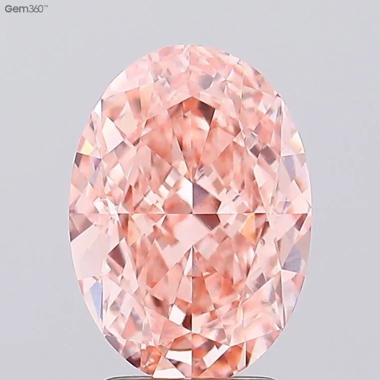 3.23ct Oval Lab Grown Diamond (Colour Fancy Intense Pink, Clarity VVS2, IGI Certified)