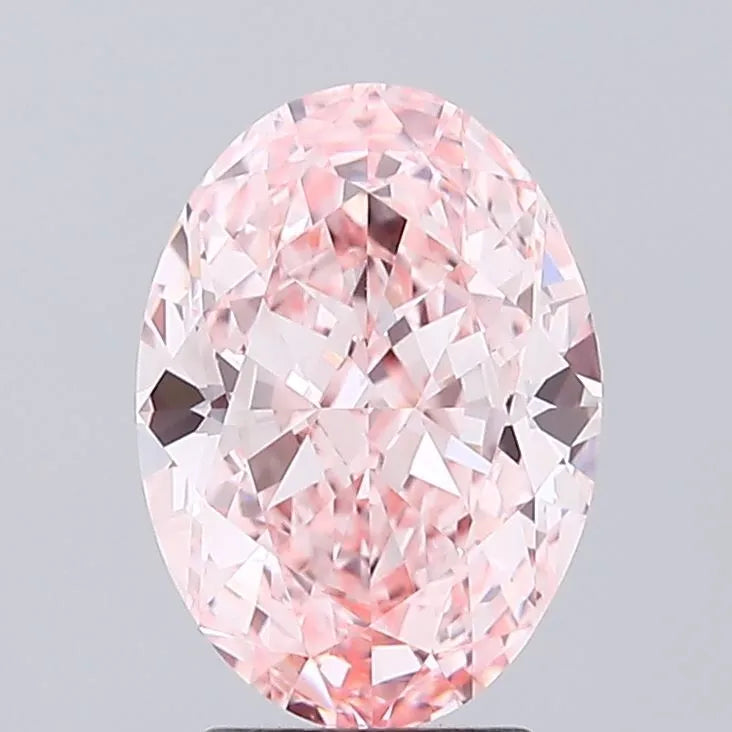 3.23ct Oval Lab Grown Diamond (Colour Fancy Vivid Pink, Clarity VVS2, IGI Certified)