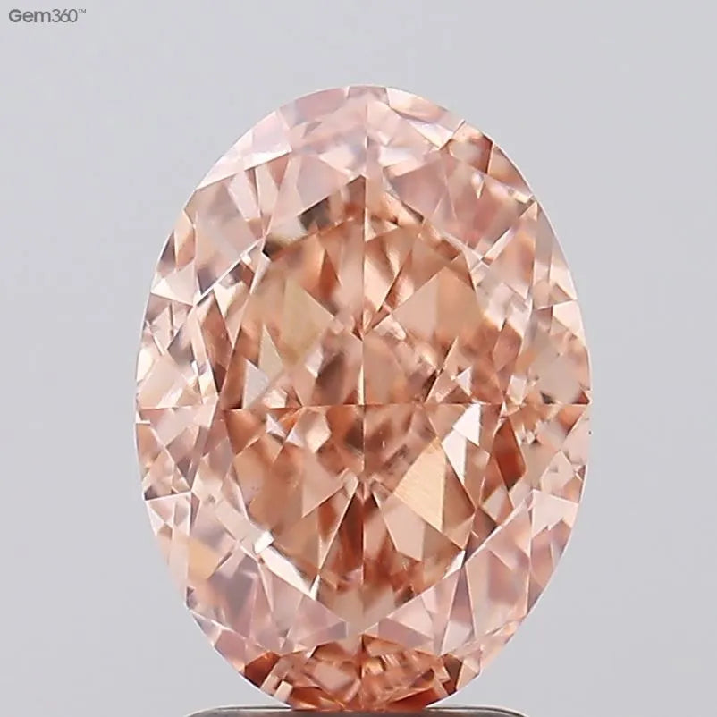 3.24ct Oval Lab Grown Diamond (Colour Fancy Brown, Clarity VS1, IGI Certified)