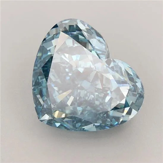 3.25ct Heart Lab Grown Diamond (Colour Fancy Vivid Blue, Clarity VVS2, IGI Certified)
