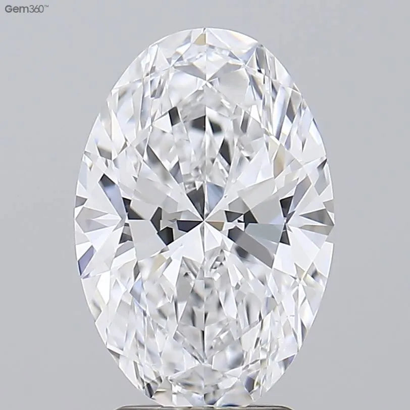 3.25ct Oval Lab Grown Diamond (Colour D, Clarity IF, IGI Certified)