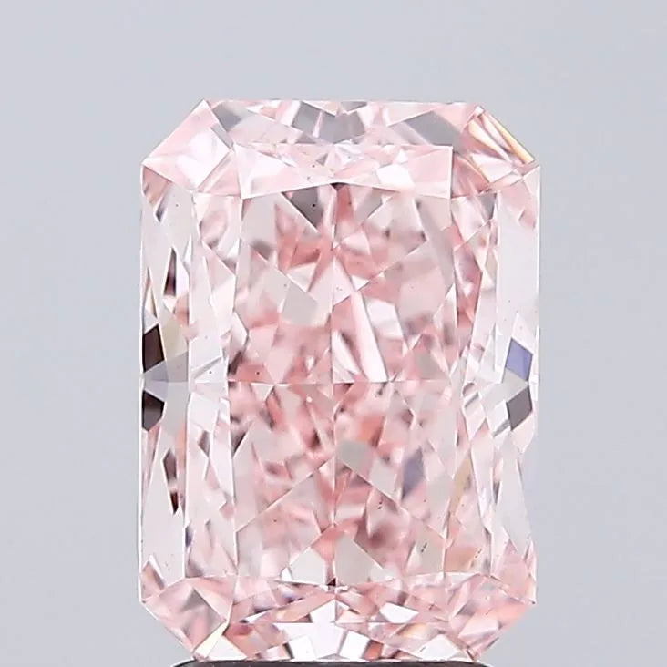3.27ct Radiant Lab Grown Diamond (Colour Fancy Vivid Pink, Clarity VS1, IGI Certified)