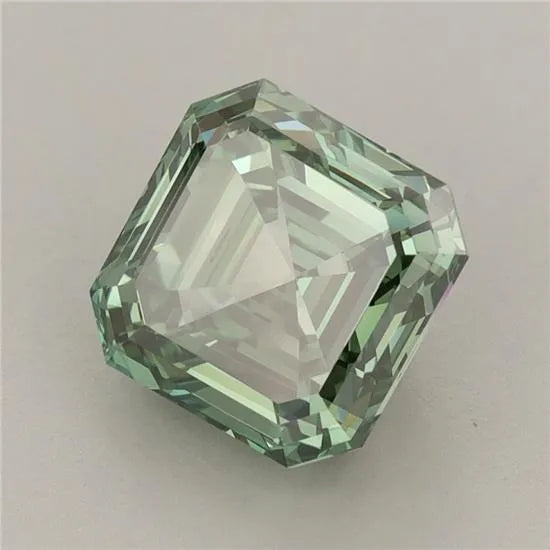 3.28ct Asscher Lab Grown Diamond (Colour Fancy Vivid Green, Clarity VVS2, IGI Certified)