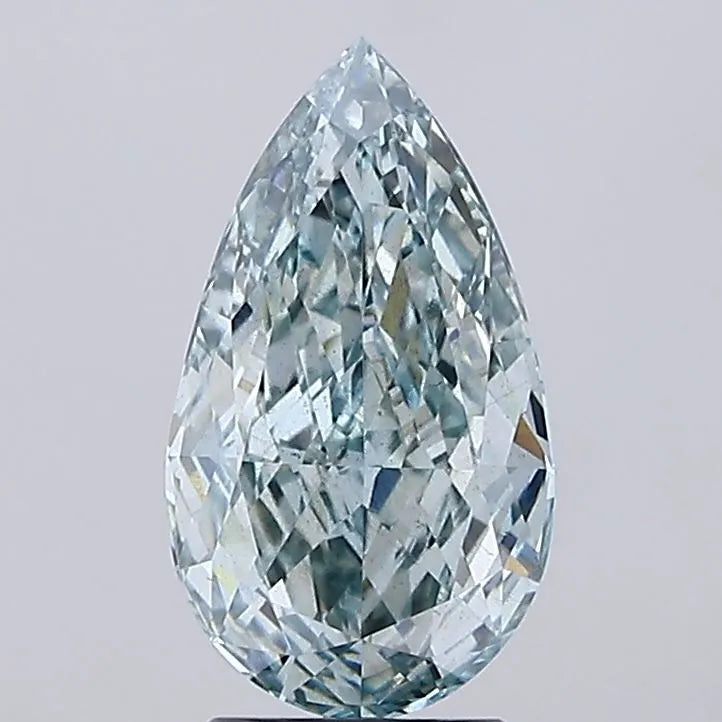 3.28ct Pear Lab Grown Diamond (Colour Fancy Intense Green, Clarity VS2, IGI Certified)