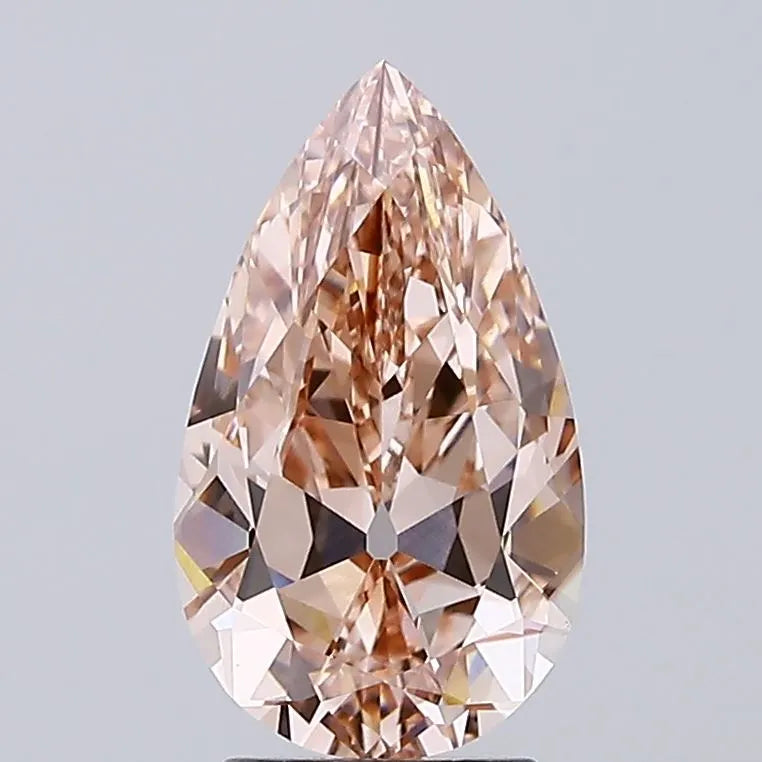 3.29ct Pear Lab Grown Diamond (Colour Fancy Brown, Clarity VS1, IGI Certified)