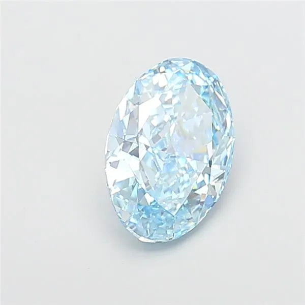 3.31ct Oval Lab Grown Diamond (Colour Fancy Vivid Blue, Clarity VVS2, IGI Certified)