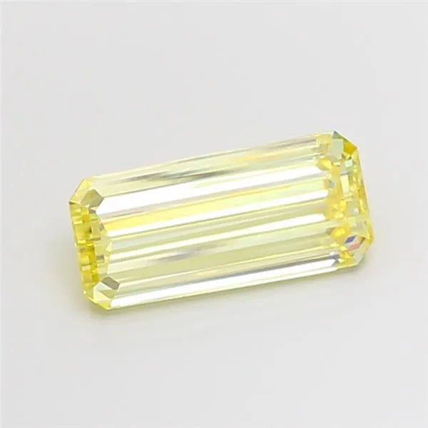3.32ct Emerald Lab Grown Diamond (Colour Fancy Yellow, Clarity VS1, IGI Certified)