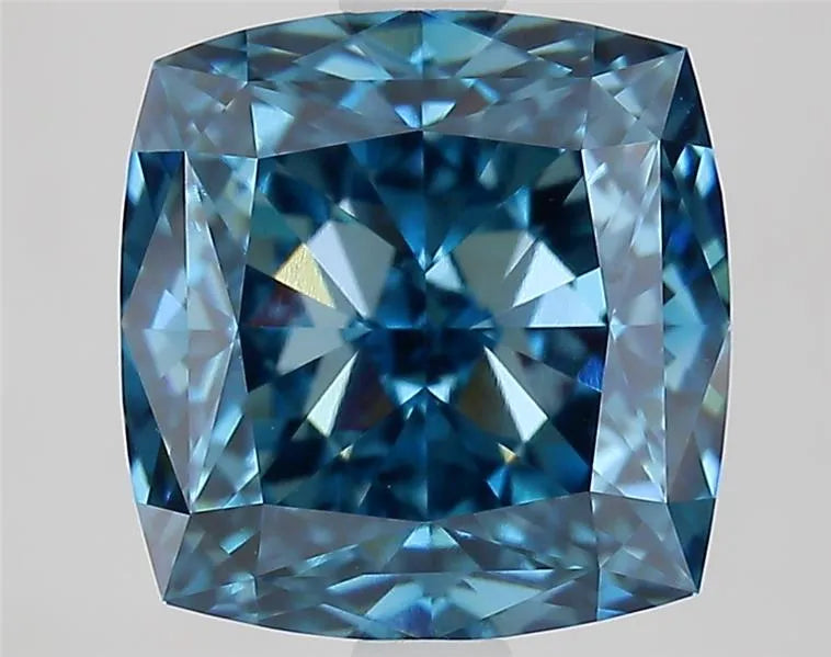 3.33ct Cushion modified Lab Grown Diamond (Colour Fancy Vivid Blue, Clarity VVS2, IGI Certified)