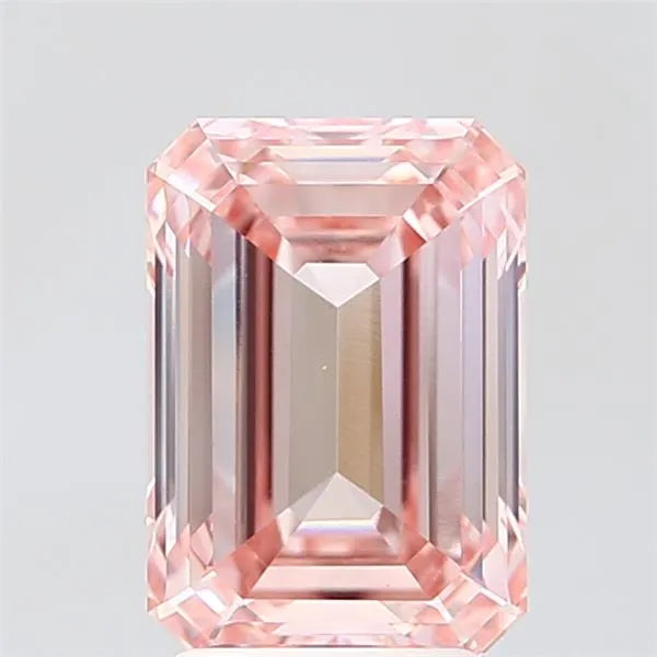 3.34ct Emerald Lab Grown Diamond (Colour Fancy Light Pink, Clarity VVS2, Uncertified)