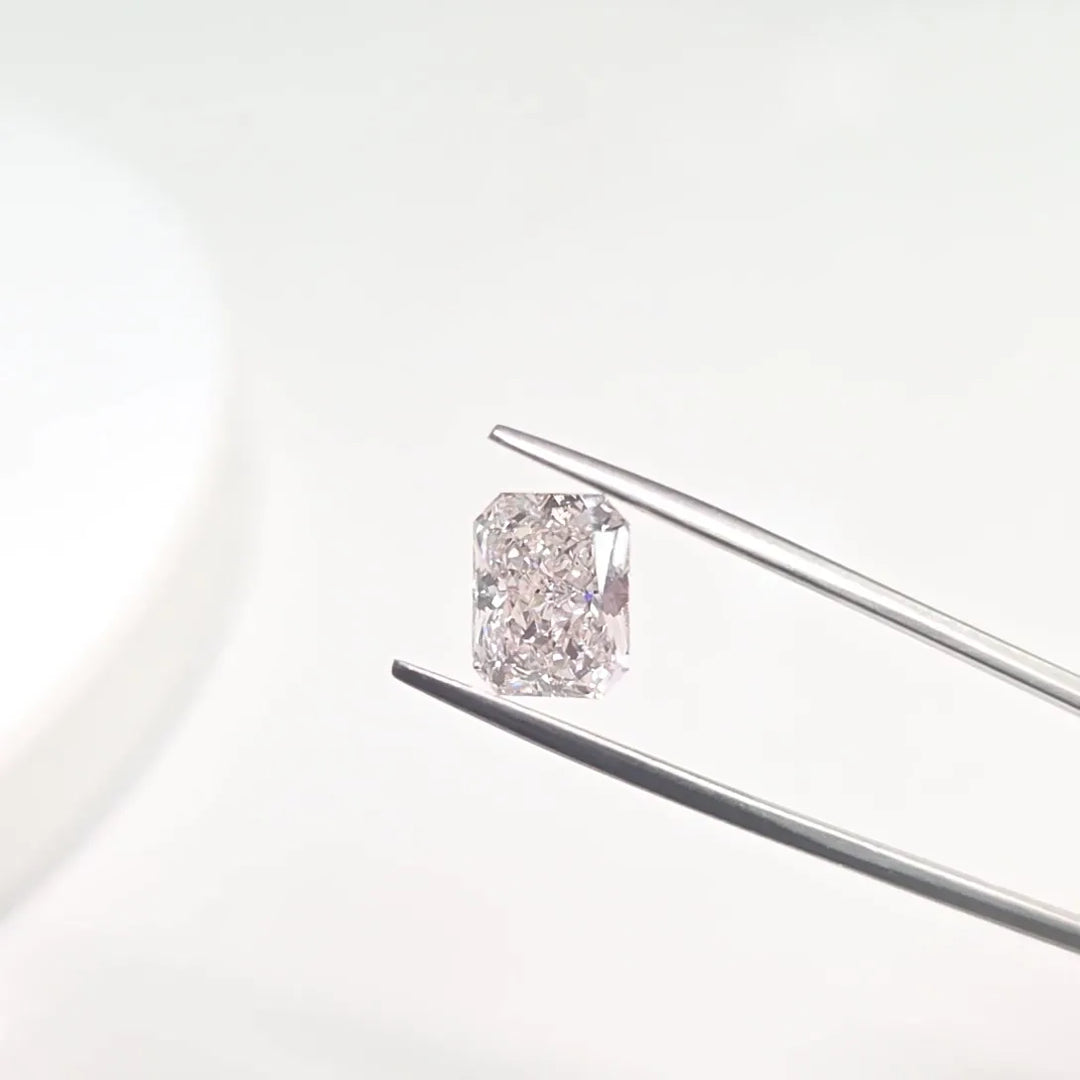 3.34ct Radiant Lab Grown Diamond (Colour Very Light Brown Pink, Clarity VS1, IGI Certified)