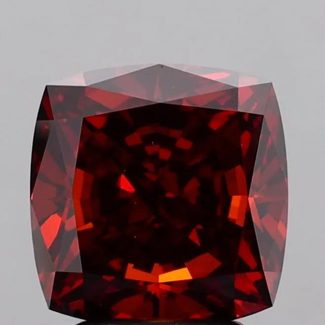 3.36ct Cushion modified Lab Grown Diamond (Colour Fancy Deep Brownish Orange, Clarity VS1, IGI Certified)