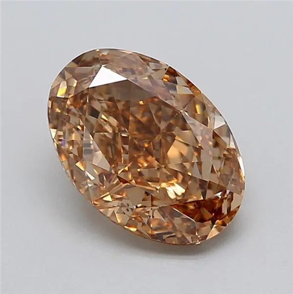 3.36ct Oval Lab Grown Diamond (Colour Fancy Light Yellowish Brown, Clarity VS2, IGI Certified)