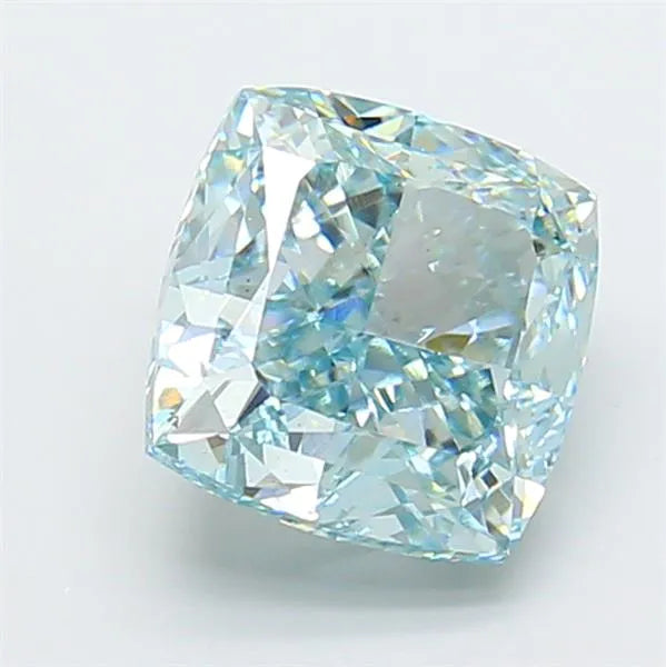 3.37ct Cushion modified Lab Grown Diamond (Colour Fancy Intense Green, Clarity VS1, IGI Certified)