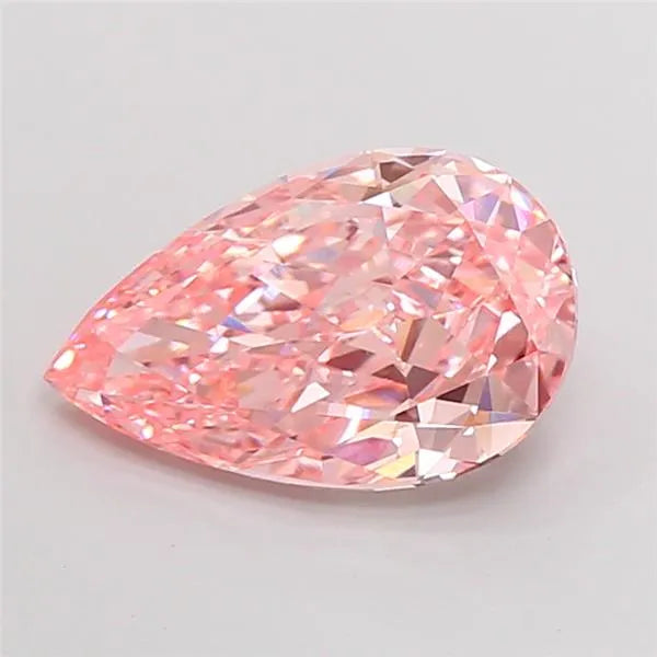 3.38ct Pear Lab Grown Diamond (Colour Fancy Vivid Pink, Clarity VVS2, IGI Certified)