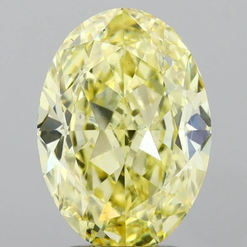 3.40ct Oval Lab Grown Diamond (Colour Fancy Yellow, Clarity VS2, IGI Certified)