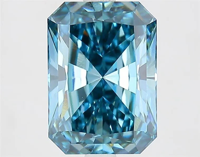 3.41ct Radiant Lab Grown Diamond (Colour Fancy Vivid Blue, Clarity VS1, IGI Certified)