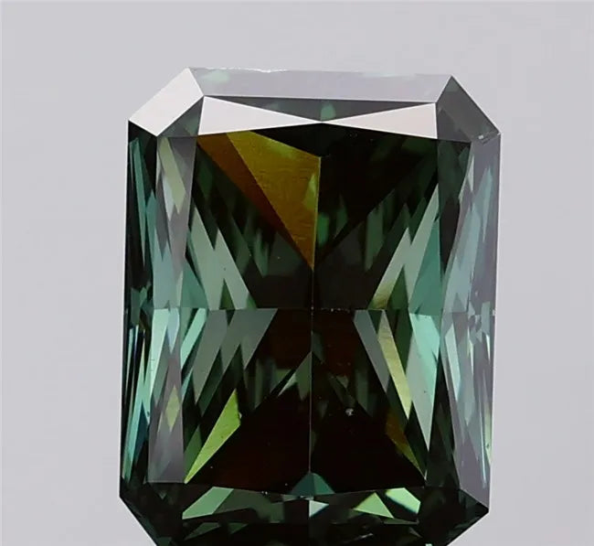 3.46ct Radiant Lab Grown Diamond (Colour Fancy Deep Green, Clarity VS2, IGI Certified)