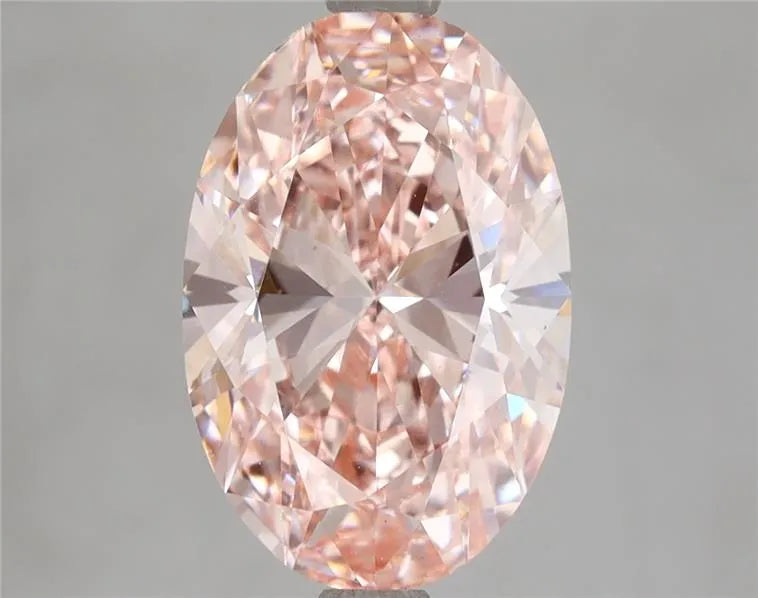 3.48ct Oval Lab Grown Diamond (Colour Fancy Vivid Pink, Clarity VS1, IGI Certified)