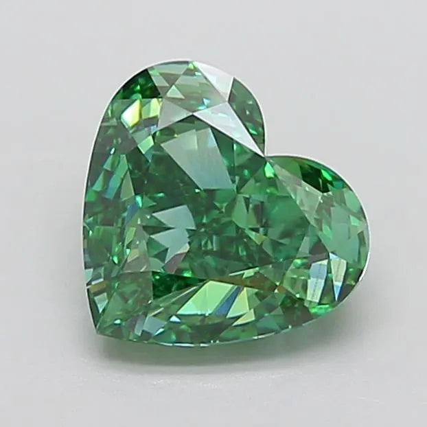 3.49ct Heart Lab Grown Diamond (Colour Fancy Vivid Green, Clarity VVS2, IGI Certified)