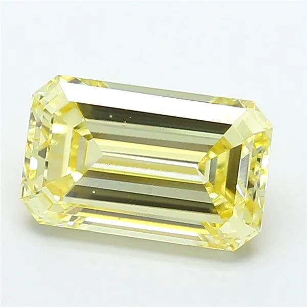 3.50ct Emerald Lab Grown Diamond (Colour Fancy Light Yellow, Clarity VS1, IGI Certified)