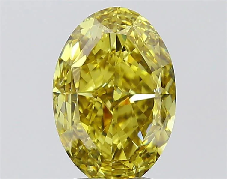 3.50ct Oval Lab Grown Diamond (Colour Fancy Intense Yellow, Clarity VVS2, IGI Certified)