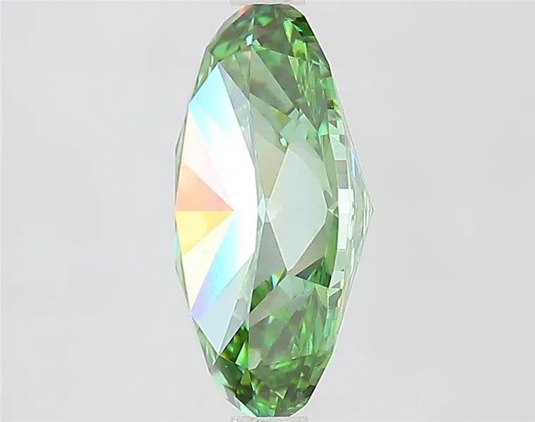 3.50ct Oval Lab Grown Diamond (Colour Fancy Vivid Green, Clarity VS1, IGI Certified)