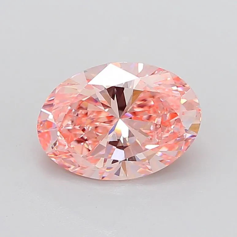 3.50ct Oval Lab Grown Diamond (Colour Fancy Vivid Pink, Clarity VS1, IGI Certified)